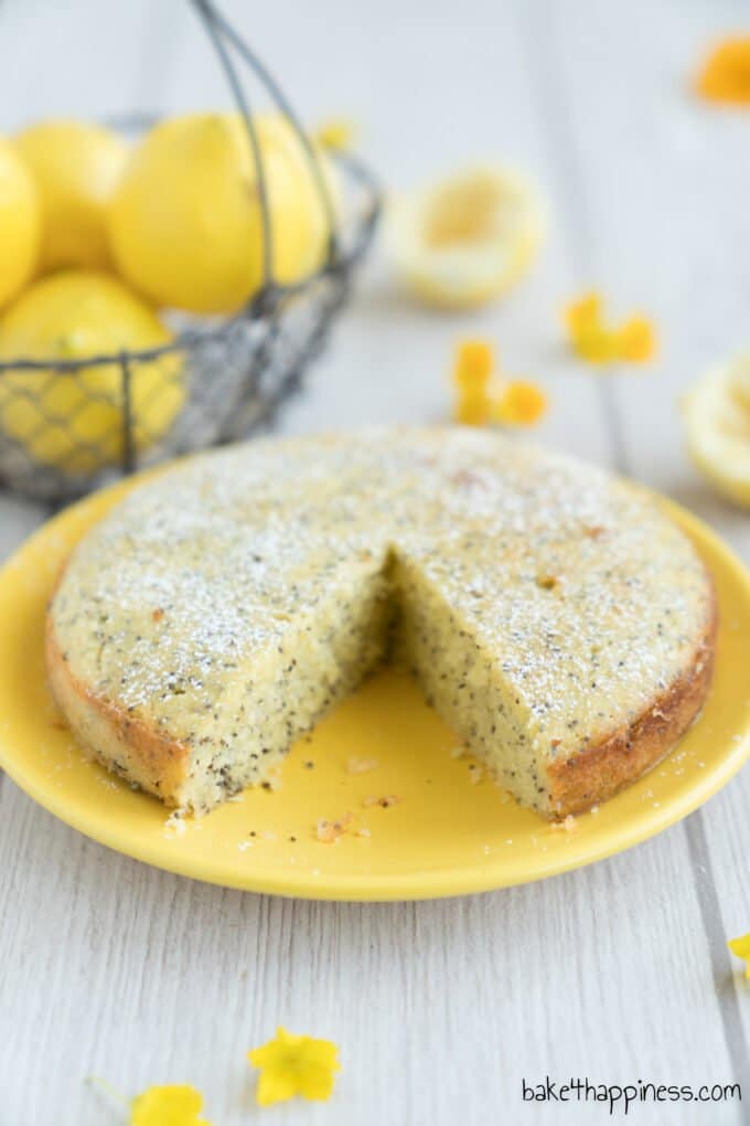 Moist lemon poppy seed cake | Baking for Happiness