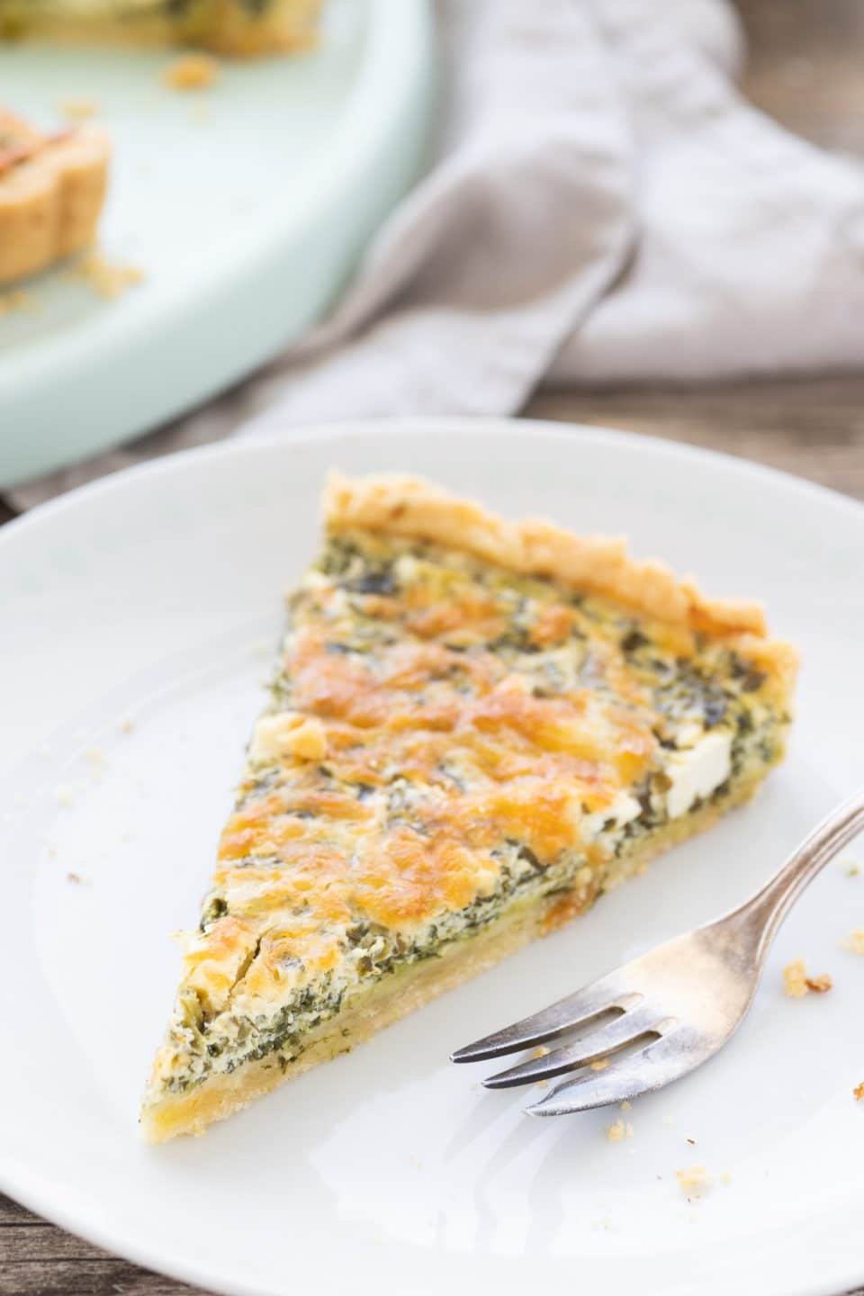 Spinach Quiche with Feta Cheese | Baking for Happiness