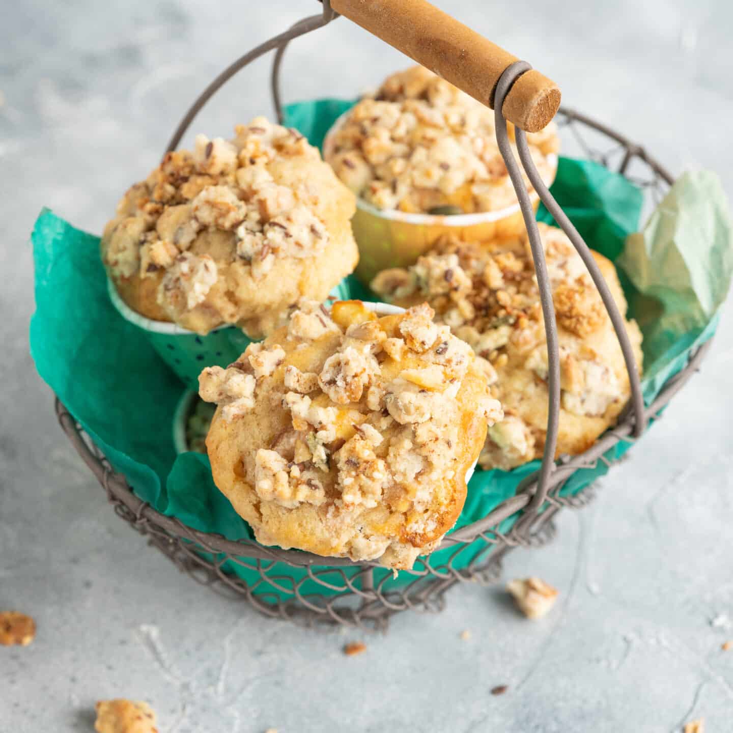 Pear Muffins with Crumbles | Baking for Happiness