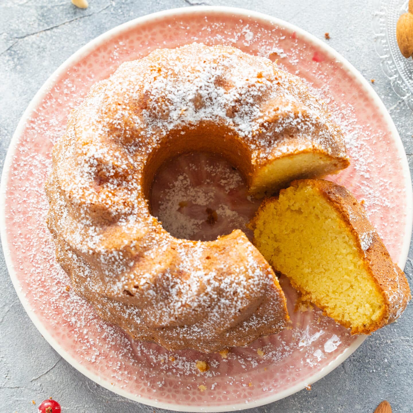 Fluffy and Moist Almond Bundt Cake