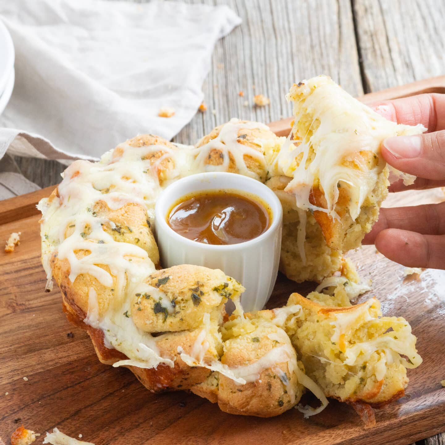 Low Carb Pull Apart Bread No Flour